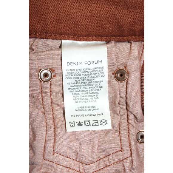ARITZIA Denim Forum The Yoko High Rise Slim Jean in Terracotta - W24/L28 - Picture 11 of 13